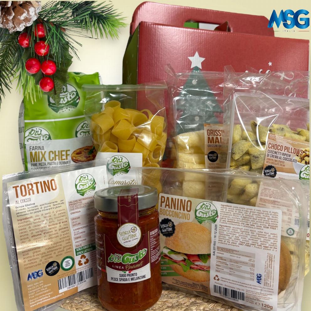 BOX Più Gusto senza glutine "Natale 2025" con 7 pezzi all'interno}